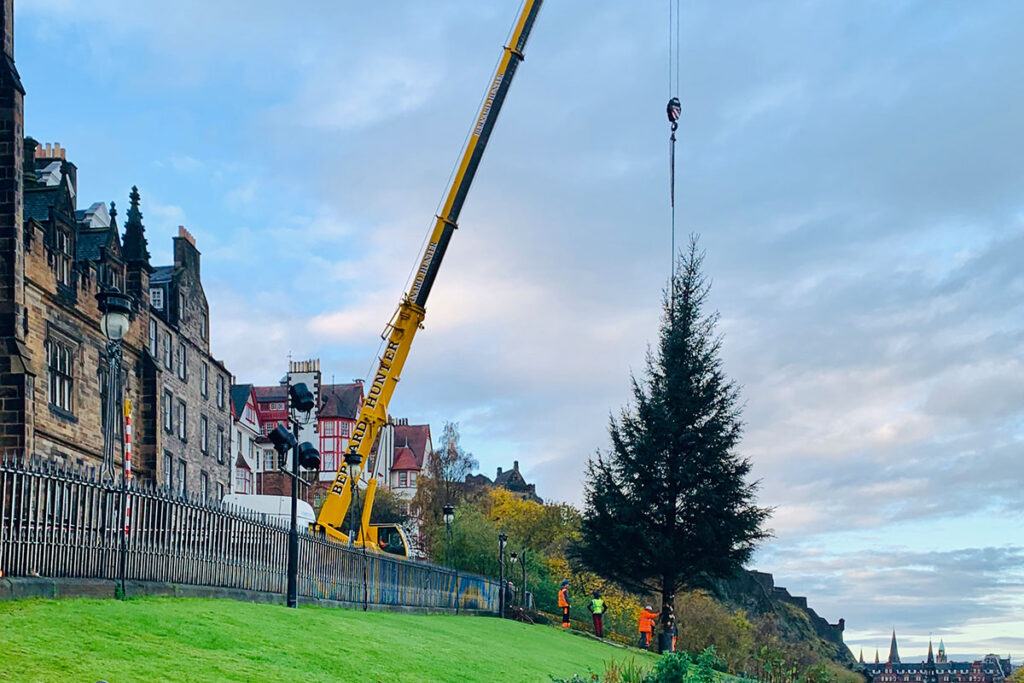 Bernard Hunter continues proud tradition of supporting Edinburgh’s Christmas tree installation